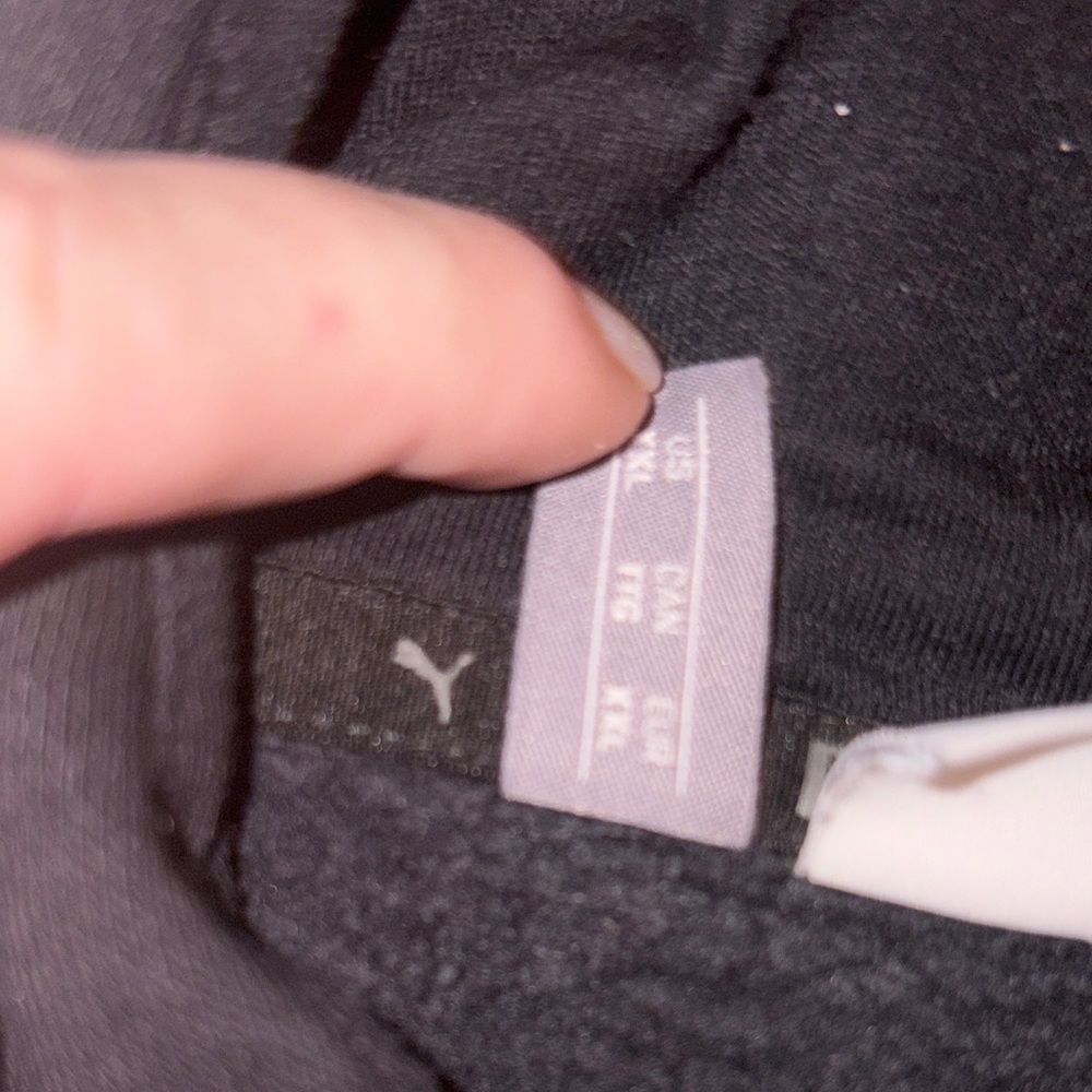 Puma Black Hoodie with White Logo - Picture 2 of 2